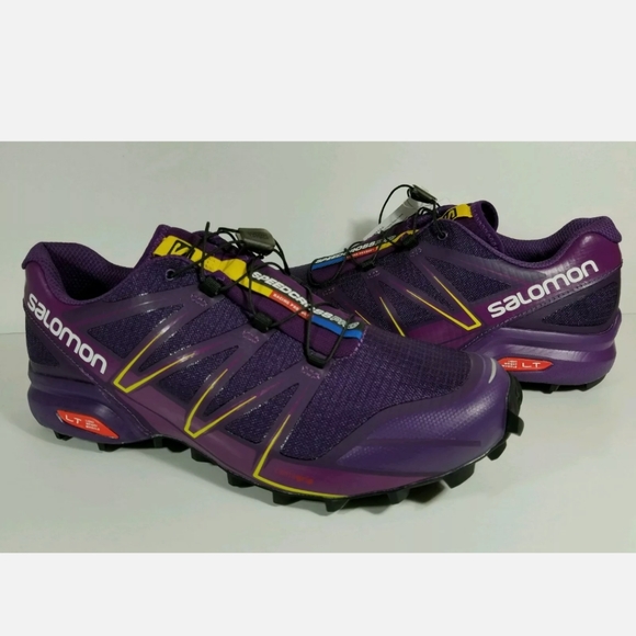 purple salomon shoes